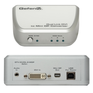 Gefen GTV-DVIDL-2-MDP Dual Link DVI to mini DisplayPort converter